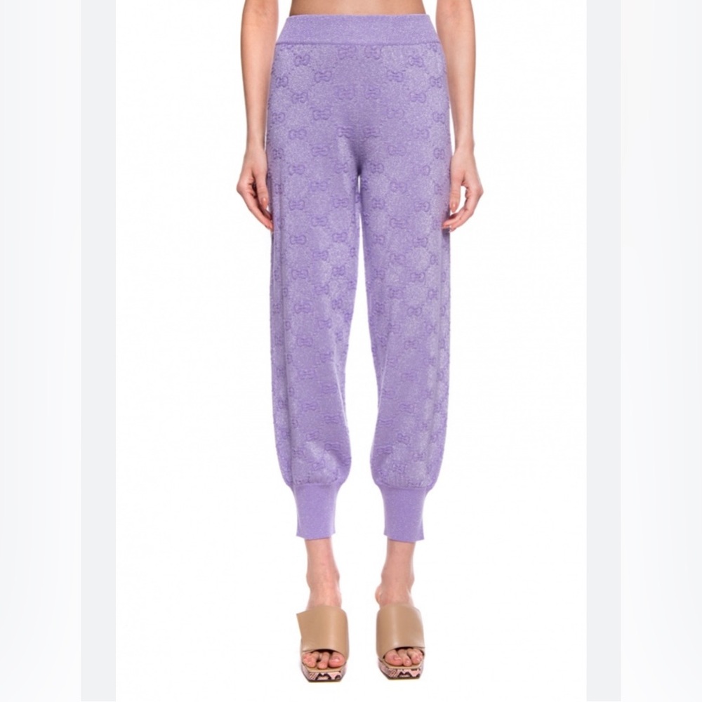 Gucci metallic monogram sweatpants